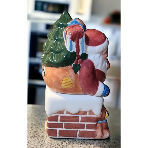 RARE PORTMERION A CHRISTMAS STORY SANTA STACKING SALT/PEPPER SHAKERS - Picture 6 of 8